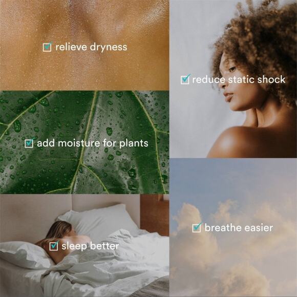 HoMedics Portable Ultrasonic Humidifier Travel Personal Cool Mist 4 Small Rooms - Picture 7 of 15